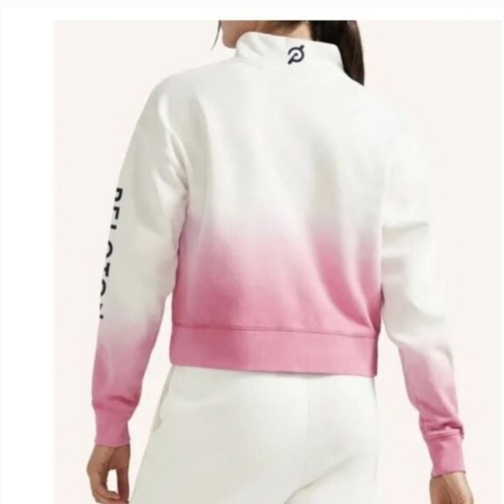 Peloton Ombre Half Zip Large Pink Pullover Sweatshirt #224 - Picture 3 of 7